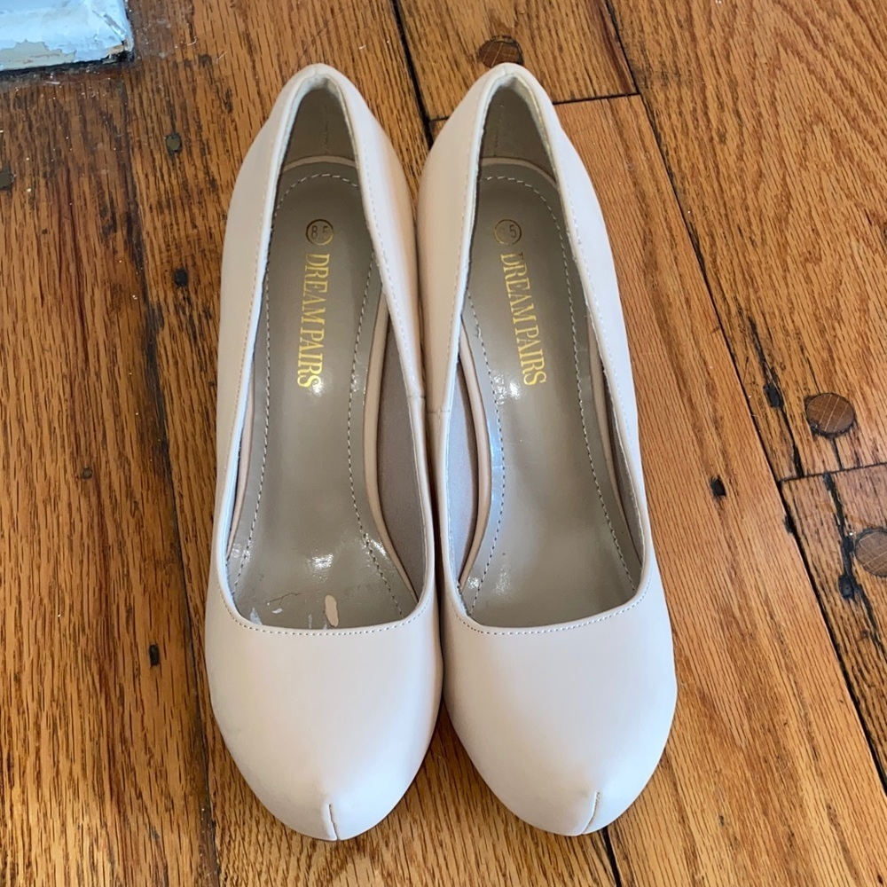 Dream Pairs Beige Heels for Women